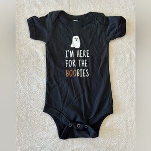 👻Never Worn! I'm Here For the Boobies Funny Baby Halloween Onesie 6-12m